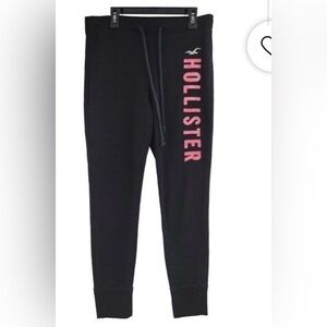 Women's Hollister Black Logo Graphic Banded Sweats excellent condition (M)